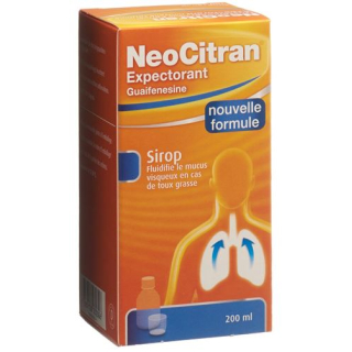 NeoCitran cough suppressant syrup glass bottle 200 ml