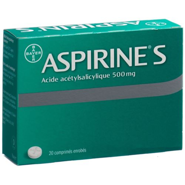 Aspirin 500 mg tbl S 20 dona