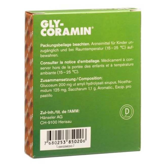 Gly-Coramin Lutschtabl 125 mg 30 unid.