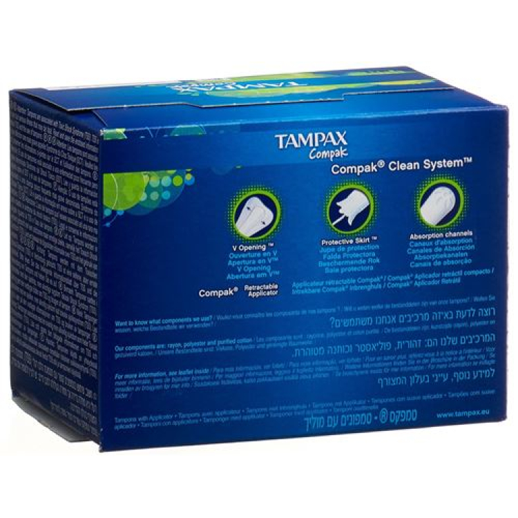 Tampax Tampons Compak Super 22 துண்டுகள்