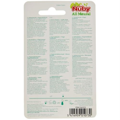 Nuby All Naturals fingertandborste och tandkräm 20g