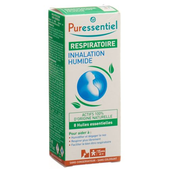 Solunum için Puressentiel® buhar inhaleri Bio 50 ml