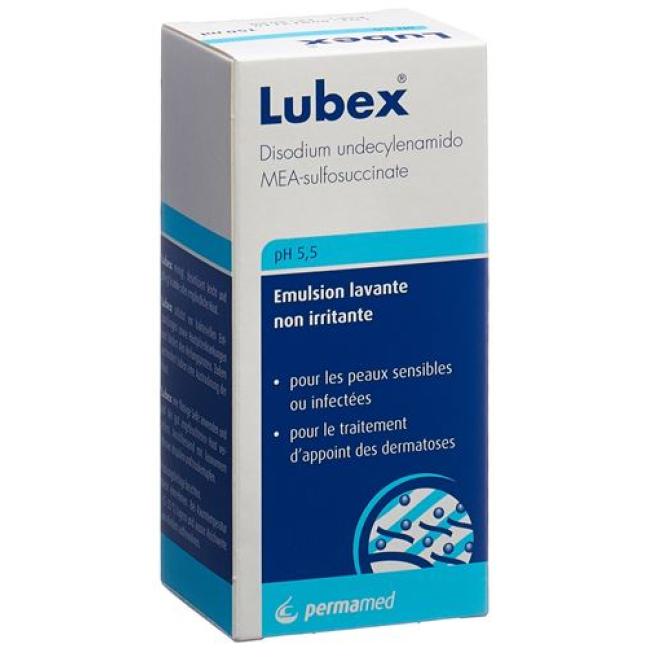 Lubex non-irritating skin washing emulsion extra mild pH 5.5 bottle 150 ml