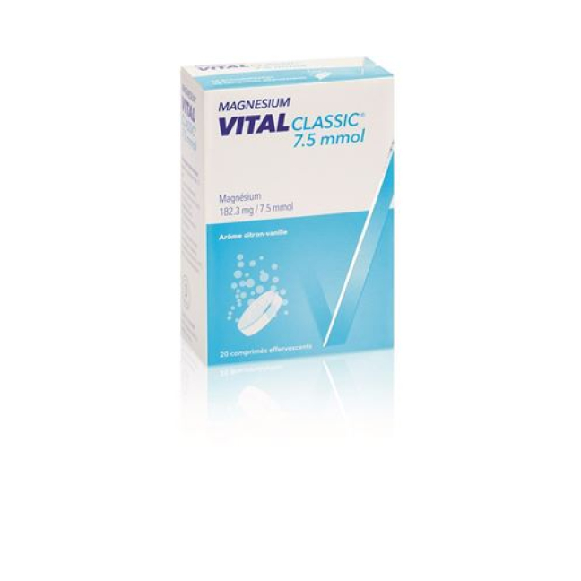 Magnesium Vital Classic 7.5 Mmol 20 efervesan tablet