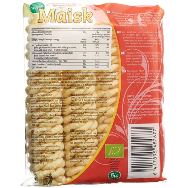 Maisk Original Organic 45g - Healthy Corn Snack