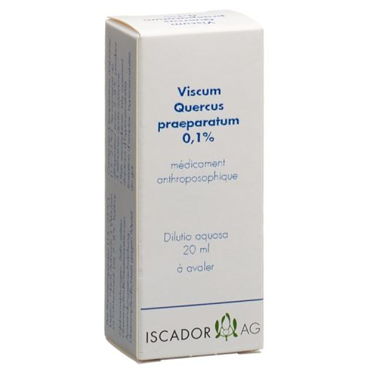 Iscador Viscum Quercus Praeparatum 0,1% zředění aquosa 20 ml