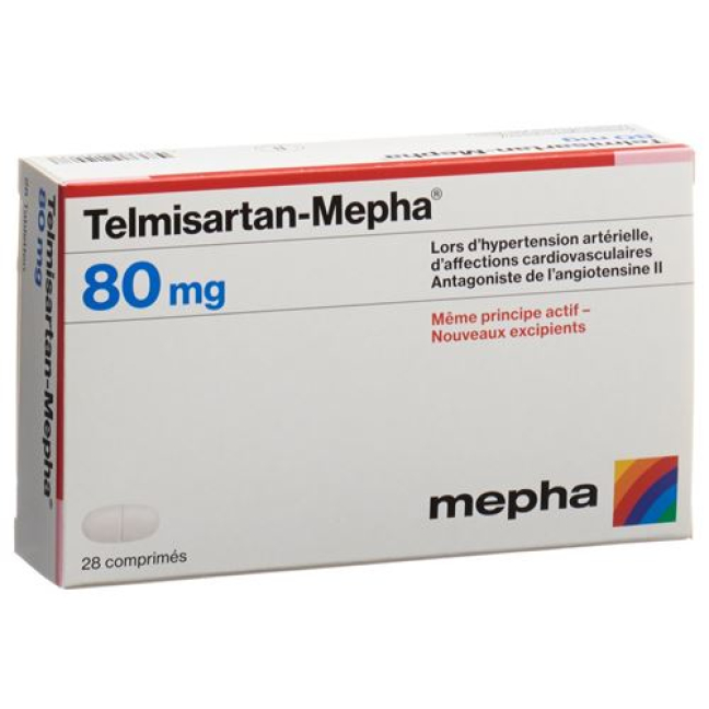 Telmisartan 80 mg tbl Mepha 98 szt
