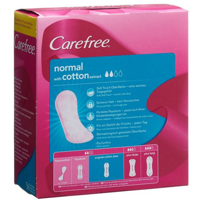 Carefree Classic Panty Liners 56 pieces