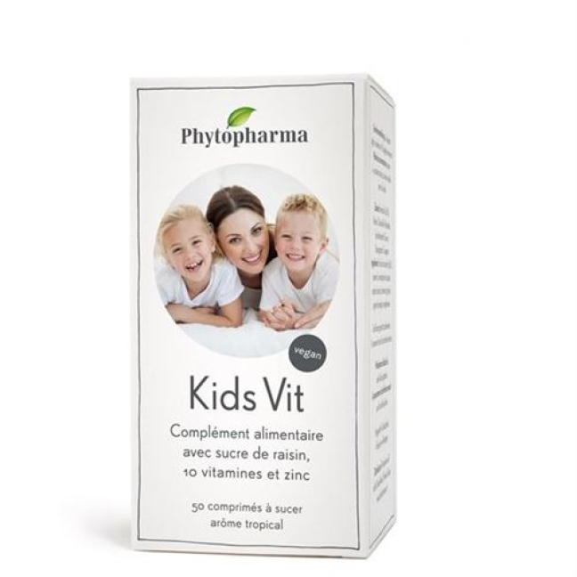 Phytopharma Kids Vit 10 витамини и цинк 50 таблетки за смучене