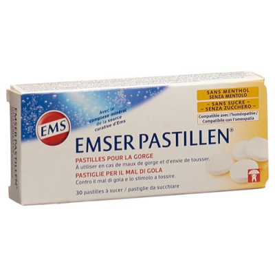 Emser sukkerfri uden mentol 30 pastiller