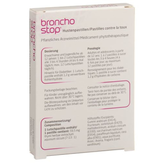 Bronchostop cough drops lozenges 20 pcs