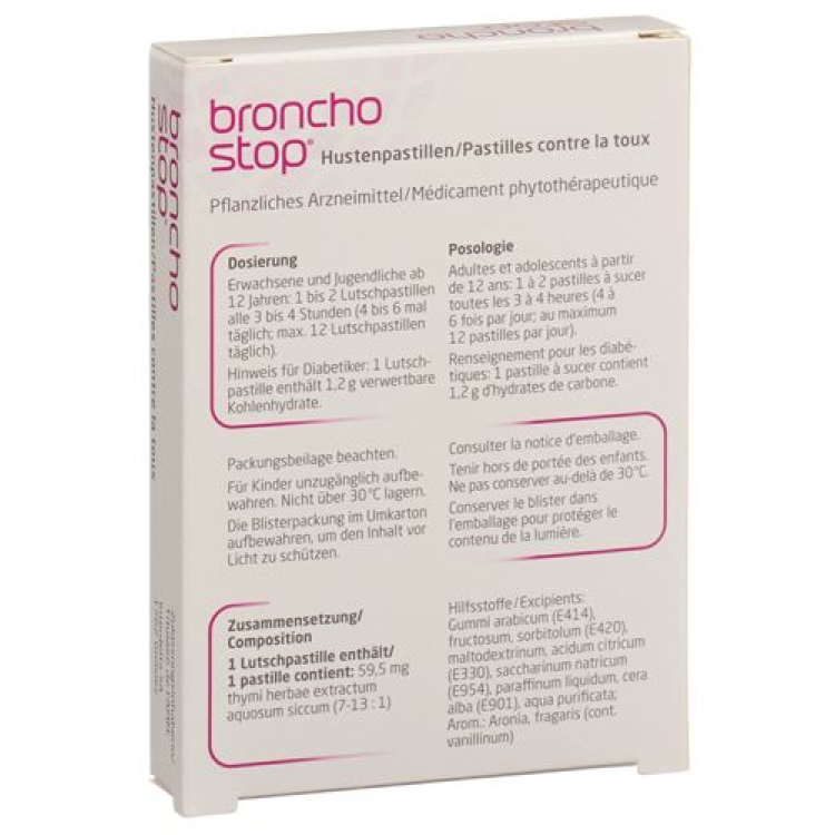 Bronchostop hostdroppar Lutschtabl 20 st