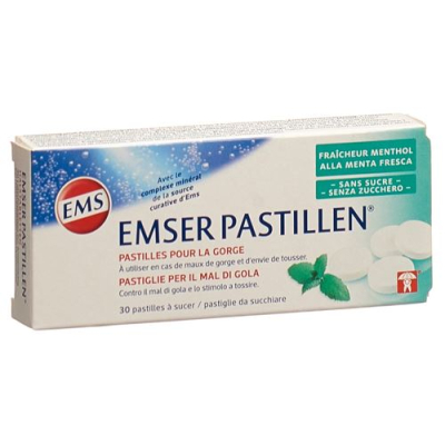 Emser sockerfri med mentol 30 pastiller