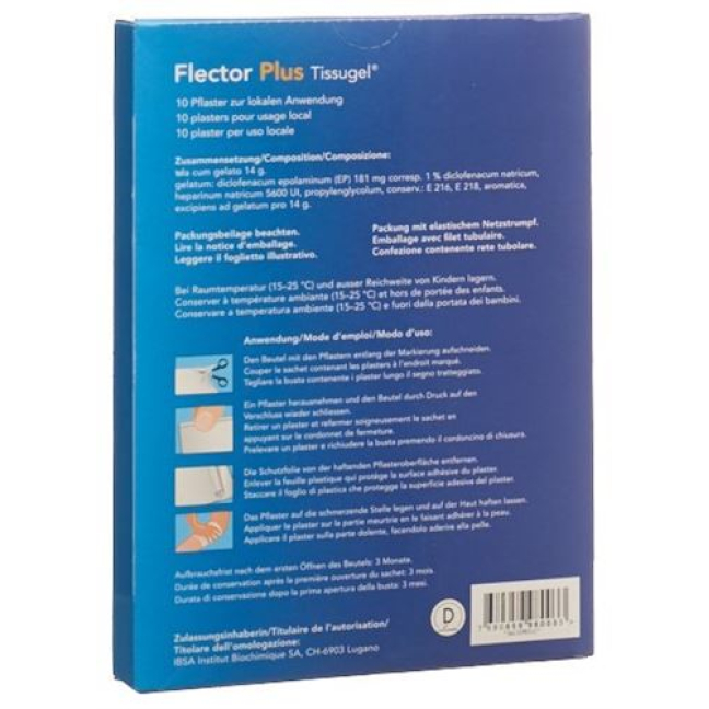 Flector Plus Tissugel Pfl 10 kpl