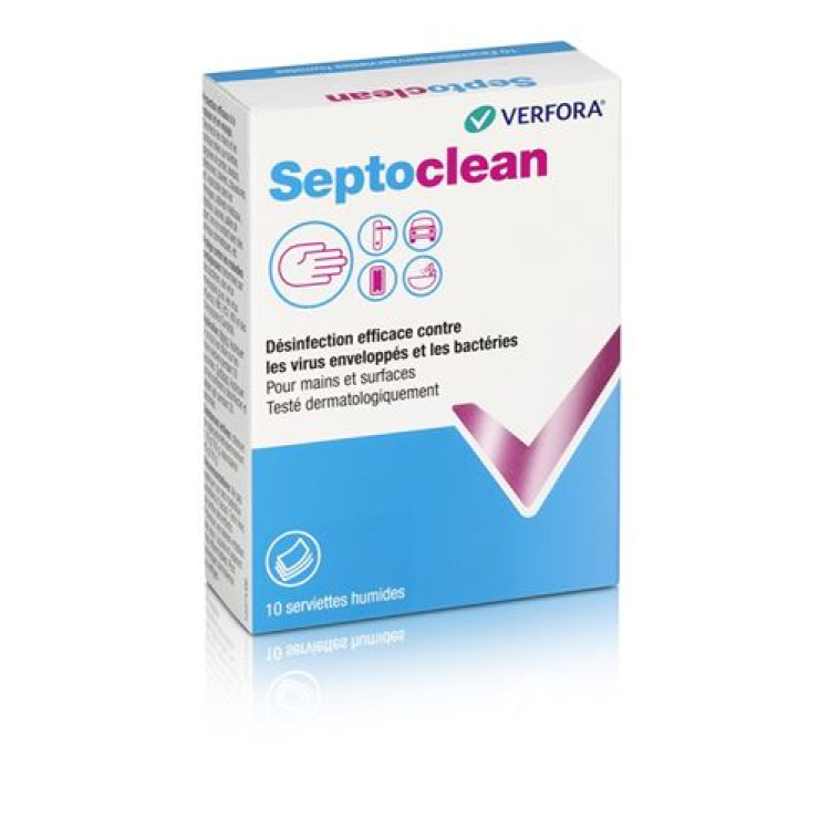 Septo-Clean fertőtlenítő törlőkendők 10 db