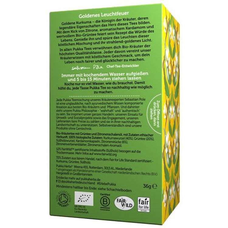 Pukka Turmeric Golden Bio bag 20 бр