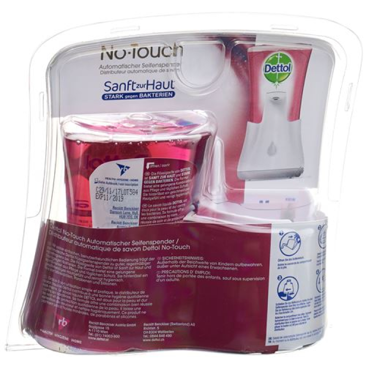 Dettol No-Touch Starter Set לבן גרד פירות יער 250 מ"ל