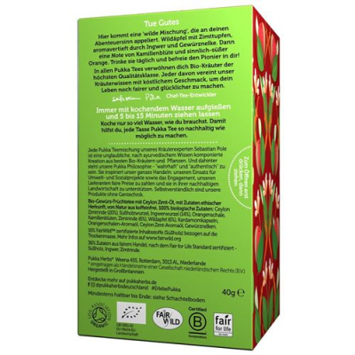 Pukka wild apple and cinnamon tea organic bag 20 pcs