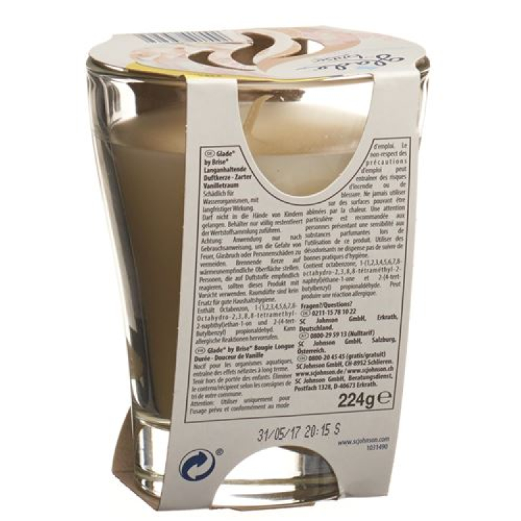 glade by brise Premium-Duftkerze Zarter Vanilletraum 224 g