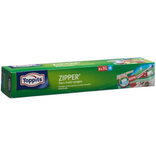 Toppits Zipper all-purpose bag 3l 8 pcs
