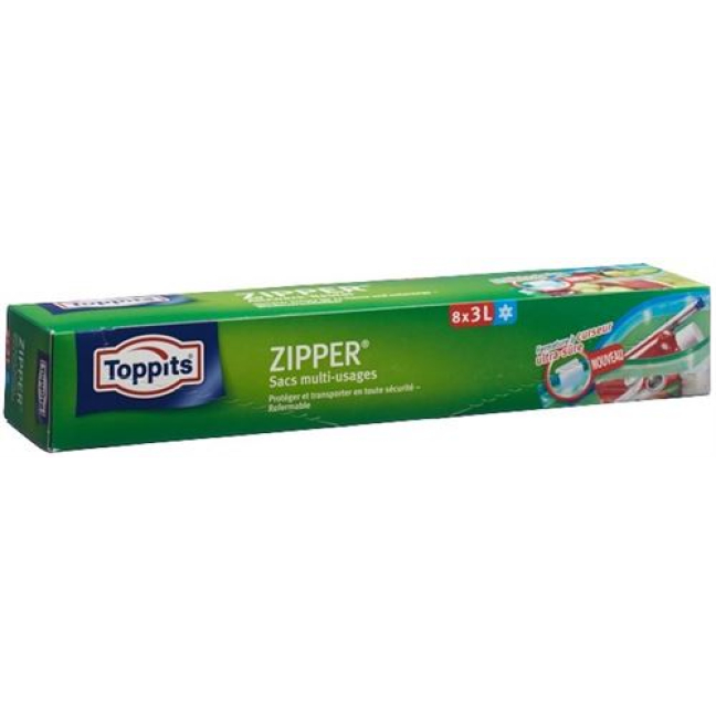Підсумок загального призначення Toppits Zipper 3л 8 шт