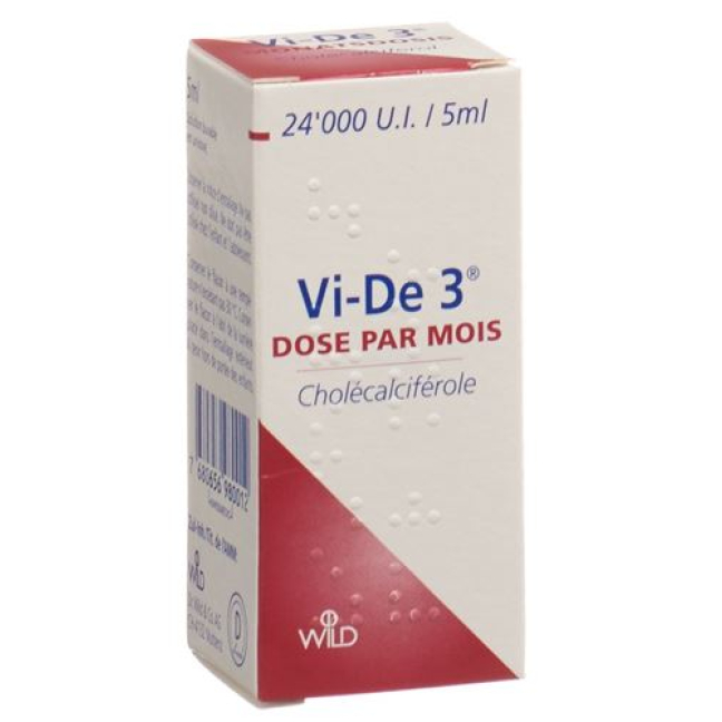 Vi-De 3 doses mensuelles solution buvable 4800 UI/ml Fl 5 ml