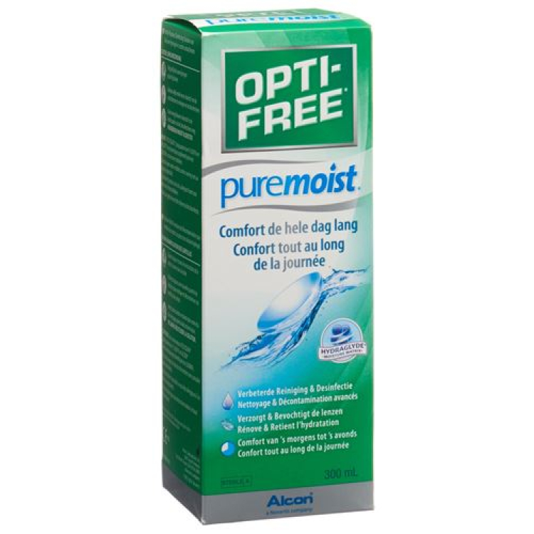 Optifree PureMoist multifunksjonsdesinfeksjonsløsning Lös Fl 300 ml