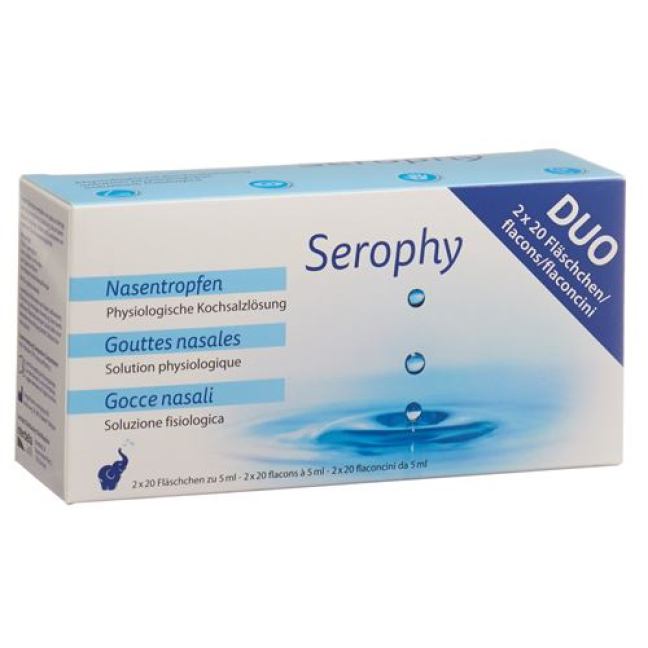 Serophy fysiologisk opløsning 5 ml 2 x 20 stk