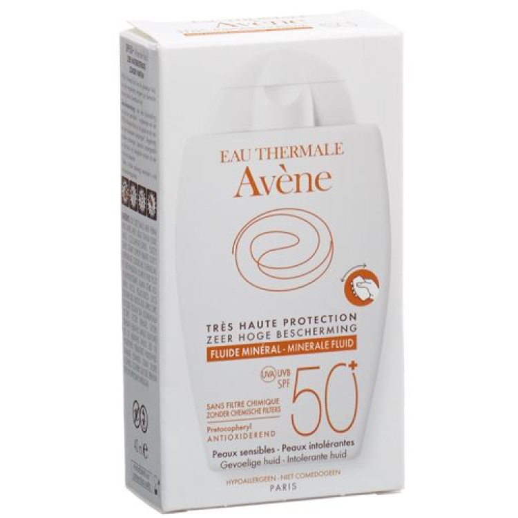 مایع معدنی Avene Sun Sun SPF50 + 40 ml