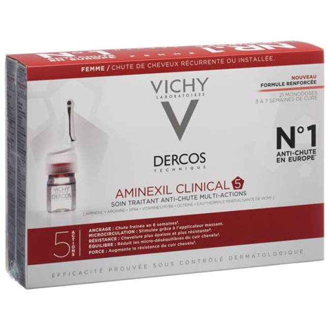 Vichy Dercos Aminexil Clinical 5 для женщин 21 x 6 мл