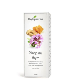 Phytopharma Thyme Syrup with Vitamin C. Zinc. honey and ginger