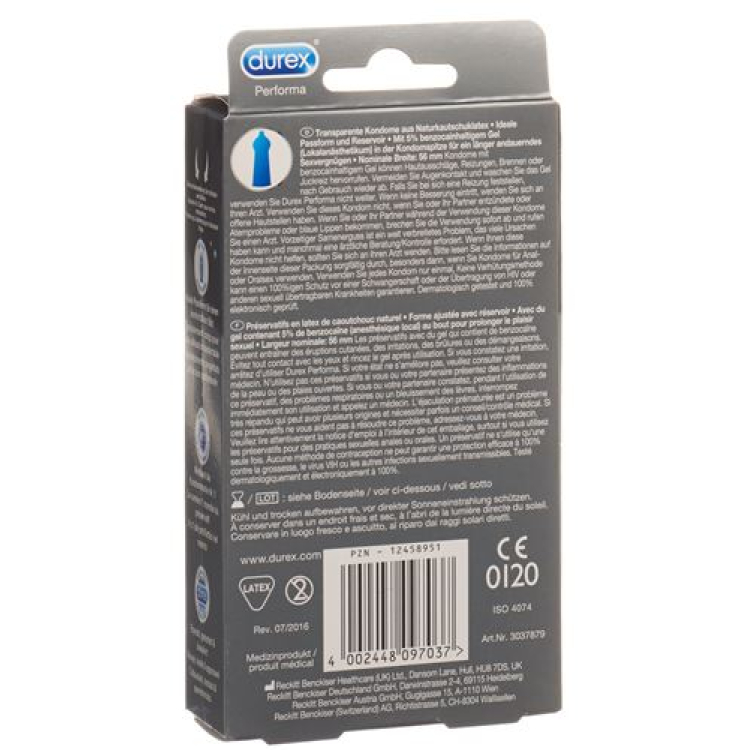 Durex Performa Condoms for Longer Sex 12 pieces