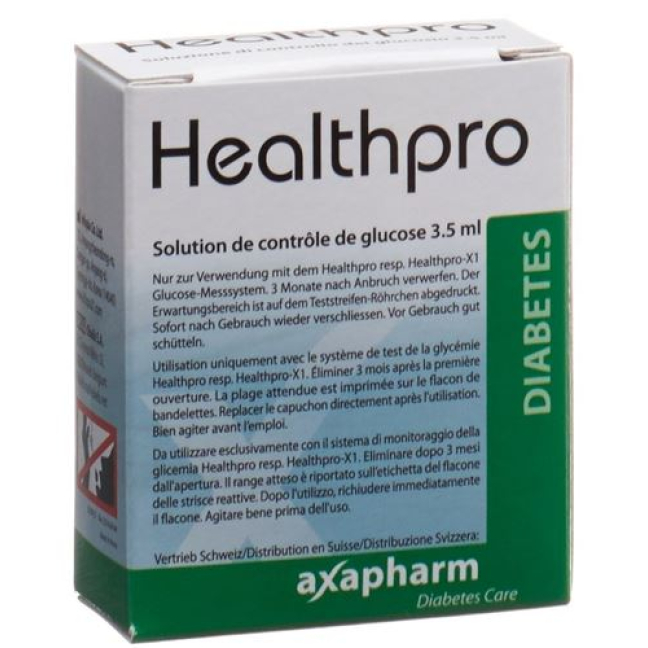 Penyelesaian kawalan Healthpro Axapharm Fl biasa 3.5 ml