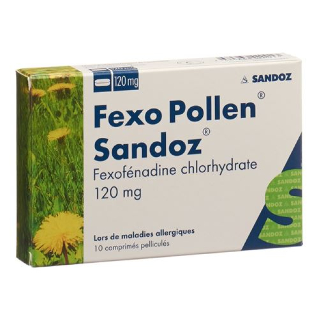 FexO pollen Sandoz Filmtabl 120 mg 10 pcs
