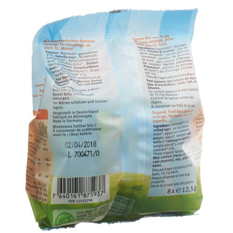 Holle Organic Minis banánnarancs 100 g