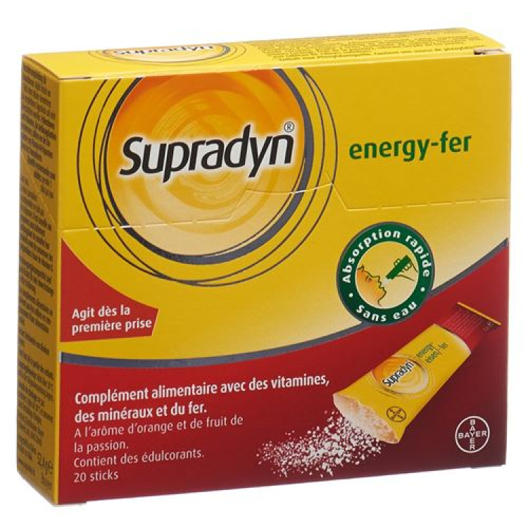 Supradyn energiya vitaminlari granulalari 20 tayoq