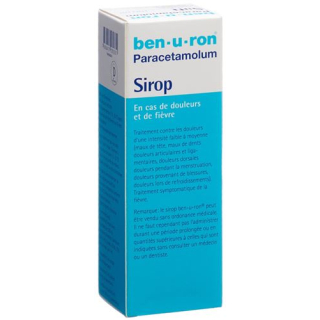 Ben-u-ron sirup 200 mg / 5ml flaske 100 ml
