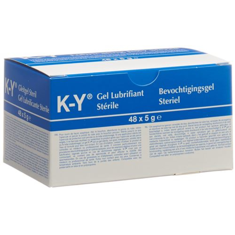 K Y jelli moylash vositasi steril 48 x 5 g