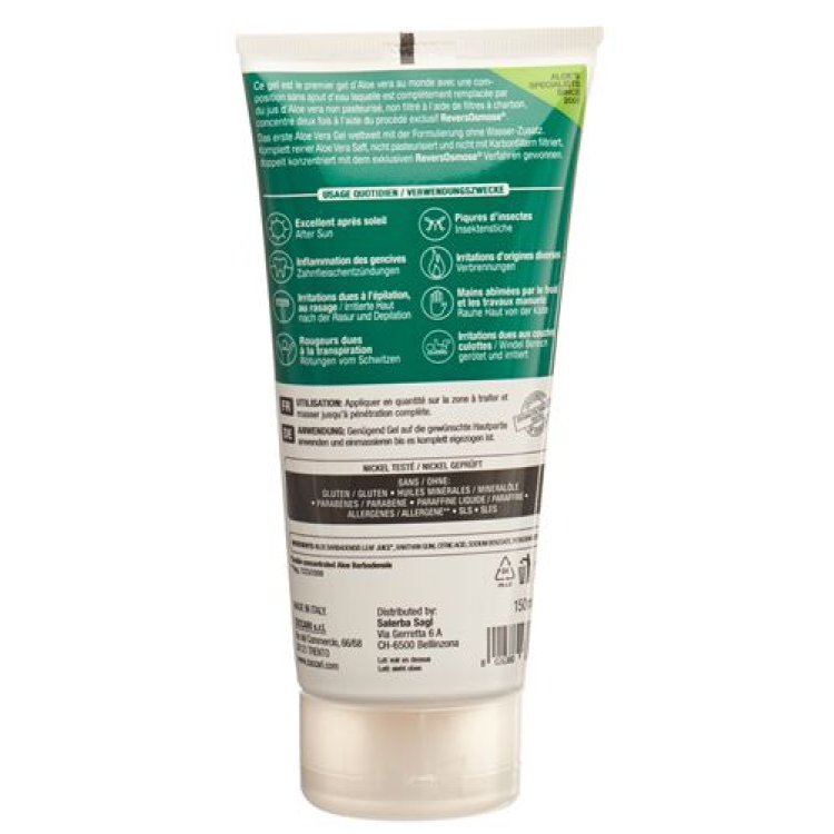 ZUCCARI tikrojo alavijo gelis tube 150 ml