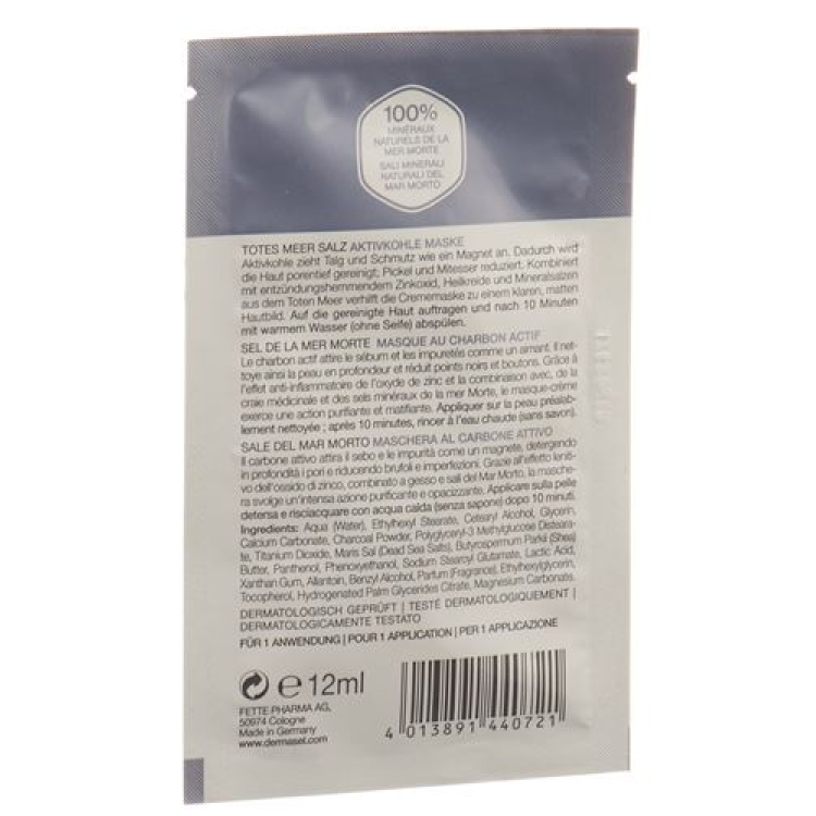 Dermasel mask activated carbon German / French / Italian Btl 12 ml