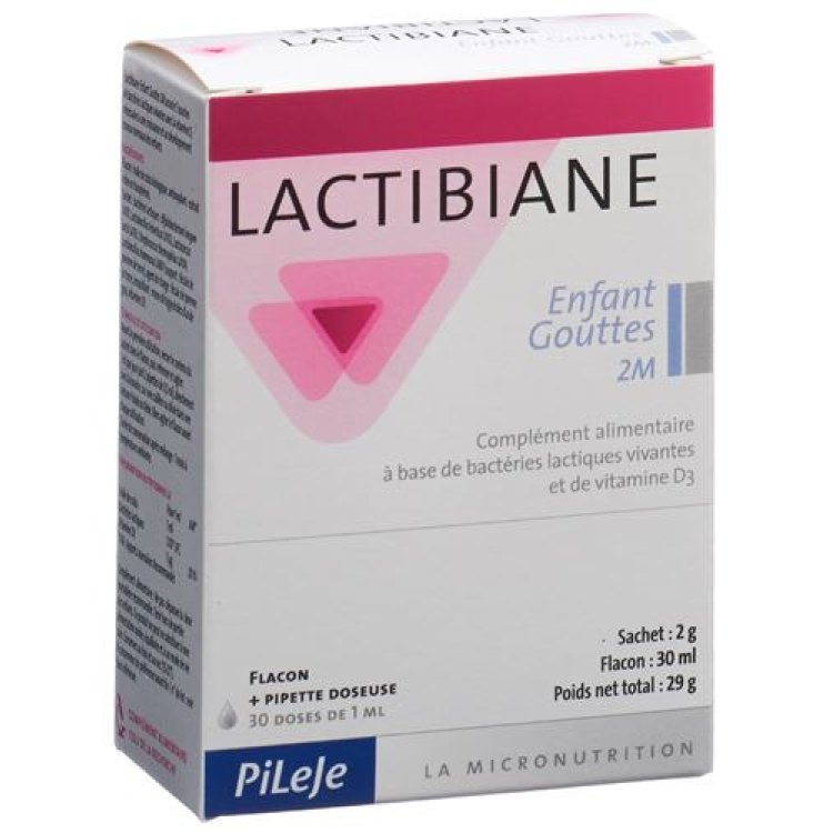 LACTIBIANE ילדים 2M טיפות 30 מ"ל