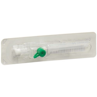 BD Venflon kalıcı kateterler 1,2x45 mm, enjeksiyon portlu 18G Luer-Lok yeşil