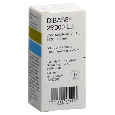 Dibase Lös 25000 IE Fl 2.5ml