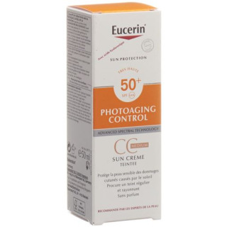 Eucerin SUN photoaging Control CC Crème solaire teintée medium SPF50+Tb 50 ml