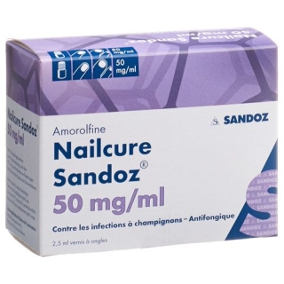 Verniz para unhas Nailcure Sandoz 50 mg/ml (D) Fl 2,5 ml