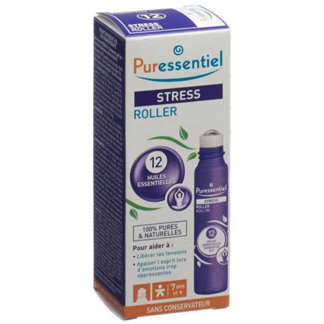 Puressentiel Stress Roll-On ml ជាមួយ 12 ប្រេងសំខាន់ៗ Fl 5