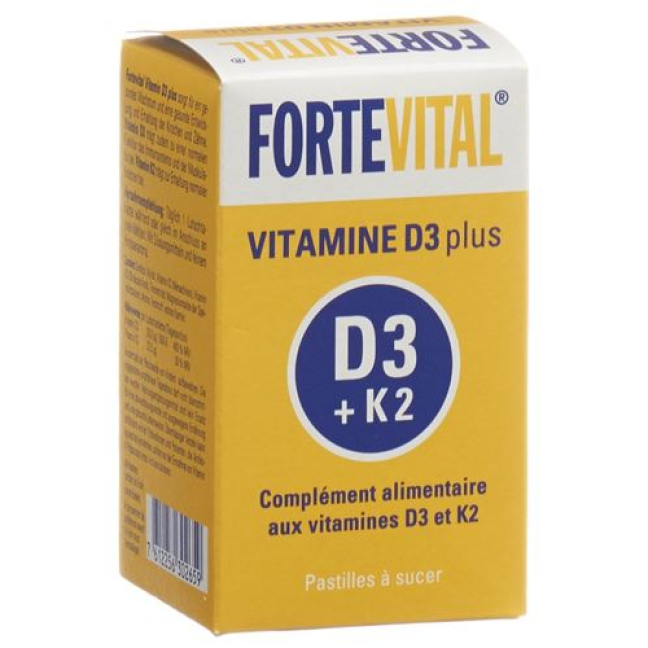 Fortevital Vitamin D3 Plus lozenges, balang 60 g