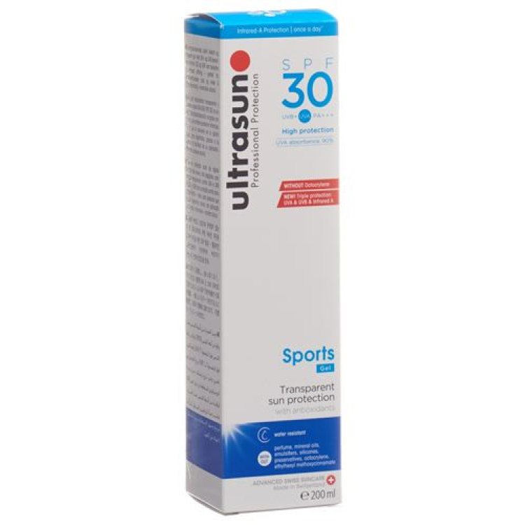 Ultrasun Sports Gel SPF 30 Fl 100 មីលីលីត្រ