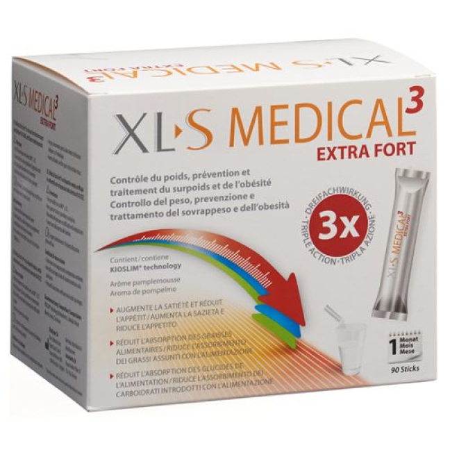 XL-S MEDICAL Extra Fort3 Bastão 90 unid.
