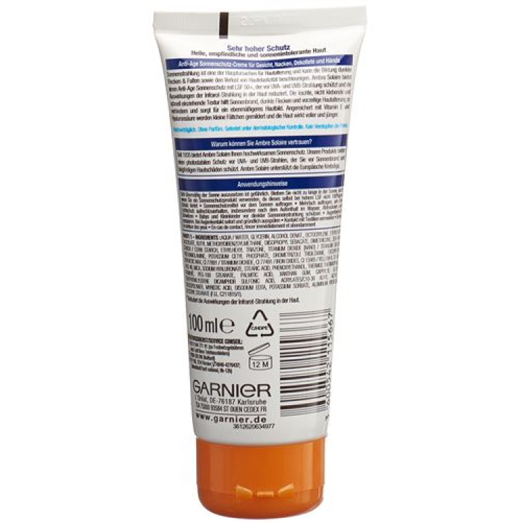 Ambre Solaire Sensitive Expert Age Protect SPF 50+ Tb 100 მლ